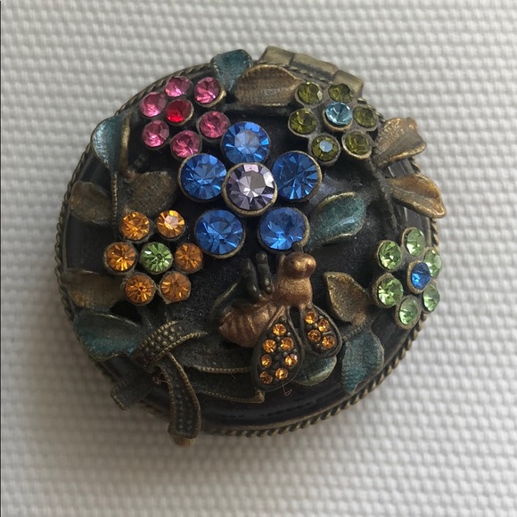 Flower Trinket / Pill box Ceramic - Picture 2 of 7
